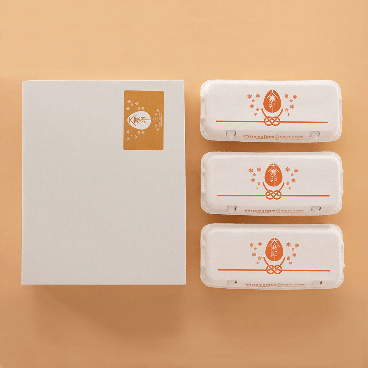 大寒たまご3パックが入ったボックス